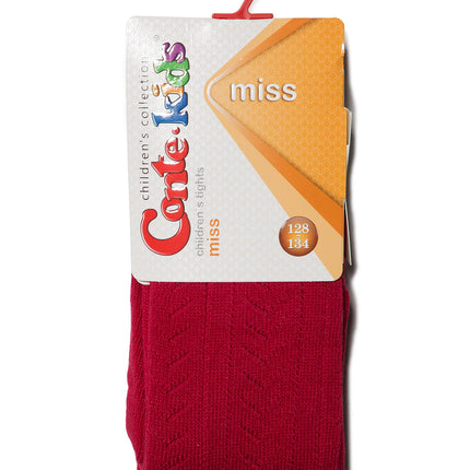 #7С-80СП(267) - Miss Conte-Kids Openwork Cotton Tights For Girls 6yr.-8yr.