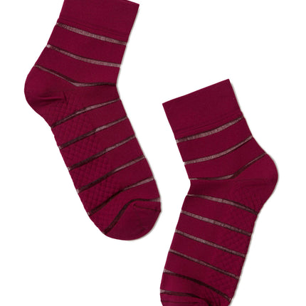 Conte Fantasy #16S-85SP - 1 pair Polyamide Women's Socks with Transparent mesh panels