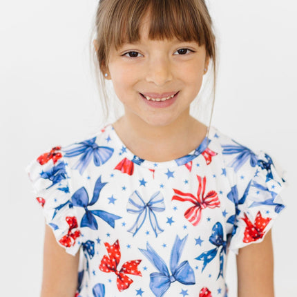 Born to Sparkle Flutter Sleeve Twirl Dress