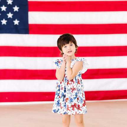 Born to Sparkle Flutter Sleeve Twirl Dress