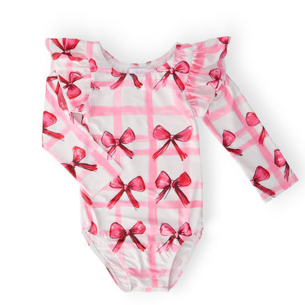 Bow La La L/S Flutter Sleeve Leotard