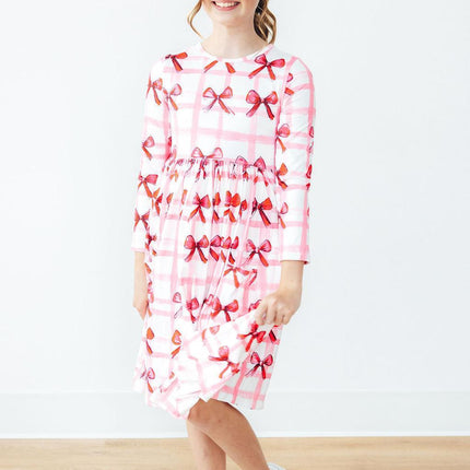Bow La La L/S Pocket Twirl Dress