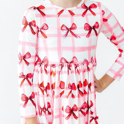 Bow La La L/S Pocket Twirl Dress