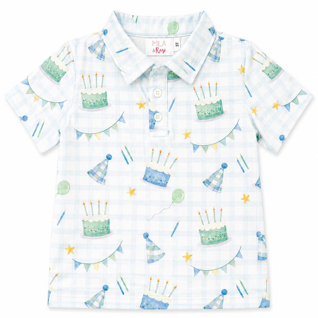 Boys Birthday Magic S/S Polo - Dashing Nova
