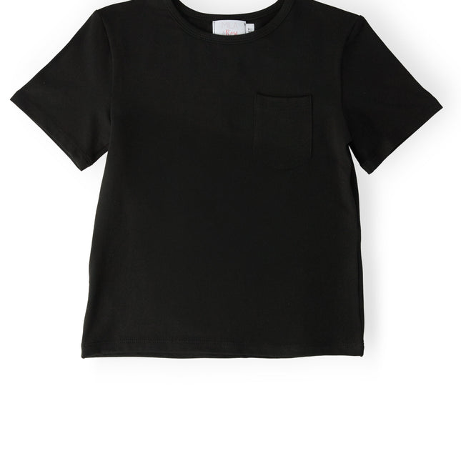 Boys Black S/S Pocket Tee - Dashing Nova