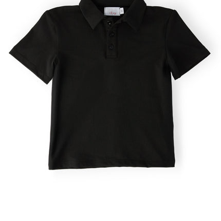 Boys Black S/S Polo