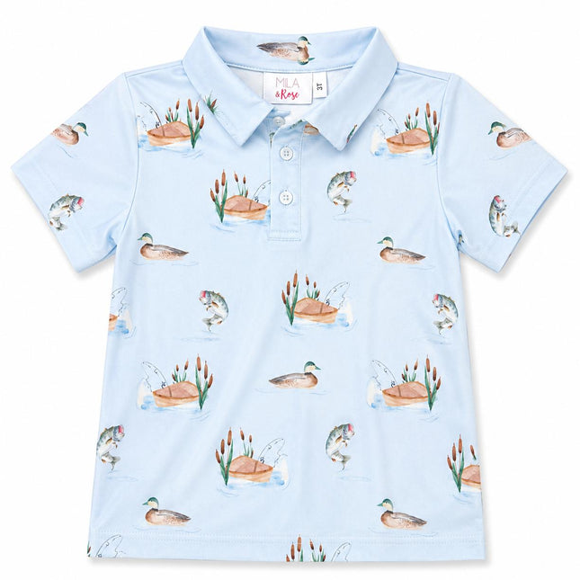 Boys Lake Day S/S Polo - Dashing Nova