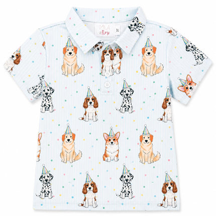 Boys Party Pups S/S Polo