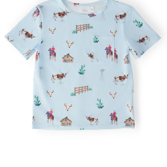 Boys Ranch Hand S/S Pocket Tee - Dashing Nova