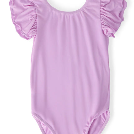 Bright Lilac S/S Flutter Sleeve Leotard
