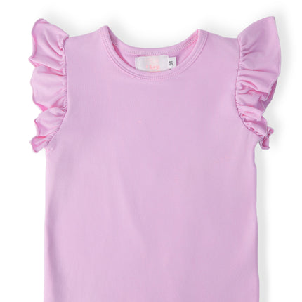 Bright Lilac S/S Ruffle Tee