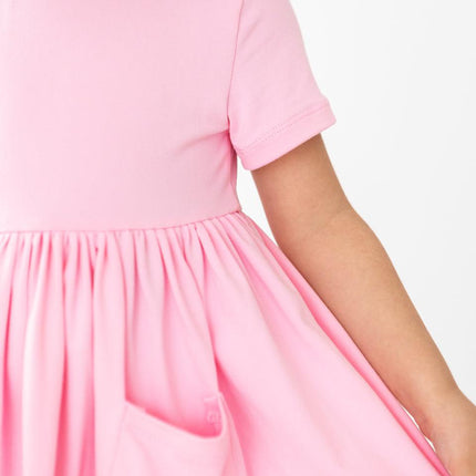 Bubblegum Pink S/S Pocket Twirl Dress