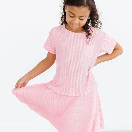 Bubblegum Pink Scrunchy Pocket Tee