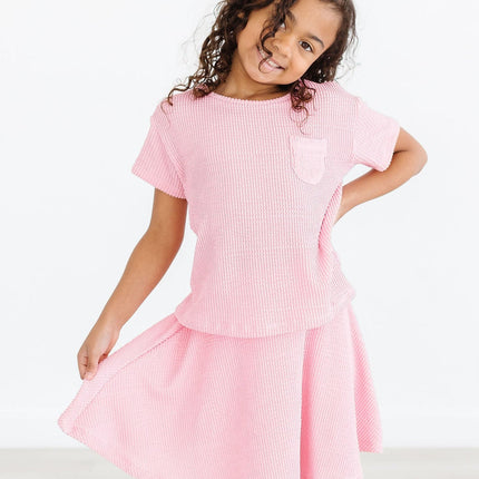 Bubblegum Pink Scrunchy Twirl Skort