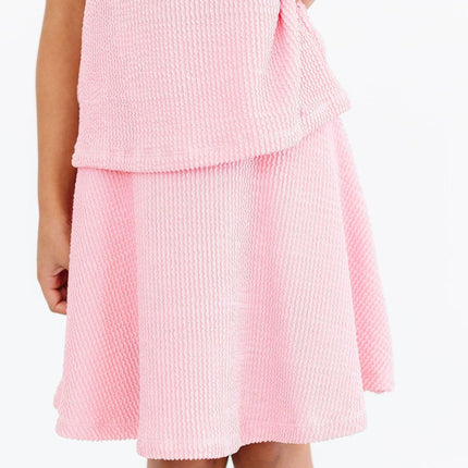Bubblegum Pink Scrunchy Twirl Skort