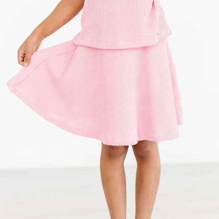 Bubblegum Pink Scrunchy Twirl Skort