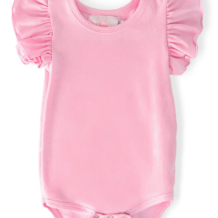 Bubblegum Pink S/S Flutter Bodysuit