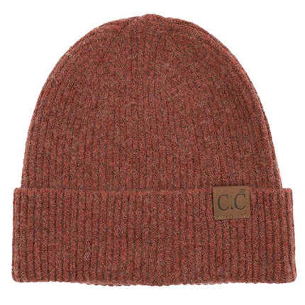 C.C Soft Recycled Fine Yarn Cuff Beanie Hats