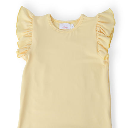 Butter Yellow S/S Ruffle Tee