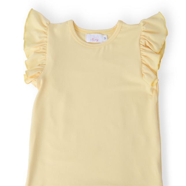 Butter Yellow S/S Ruffle Tee - Dashing Nova