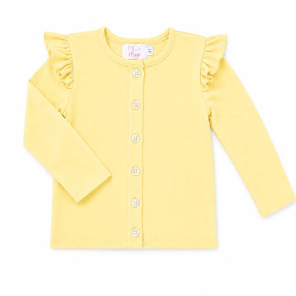 Butter Yellow Ruffle Cardigan
