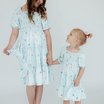 Butterfly Ballet Smocked Ruffle Dress