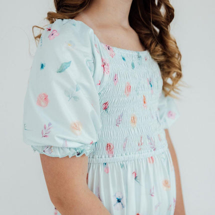 Butterfly Ballet Smocked Ruffle Dress