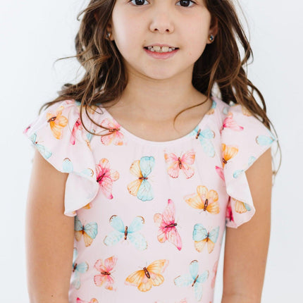 Butterfly Kisses S/S Flutter Sleeve Leotard