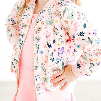 Butterfly Meadows Satin Jacket