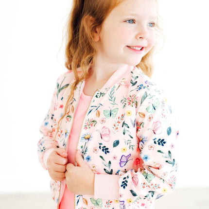 Butterfly Meadows Satin Jacket