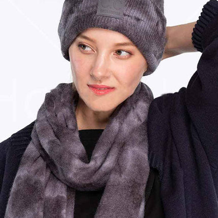 C.C Women's Tie Dye Beanie Hats With Rubber Patch