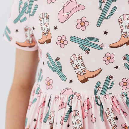 Cactus Cowgirl S/S Pocket Twirl Dress