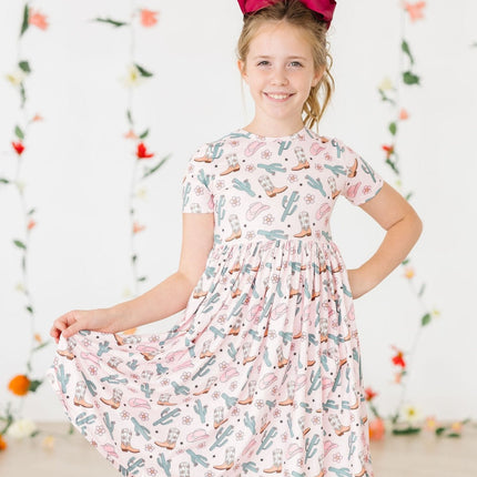 Cactus Cowgirl S/S Pocket Twirl Dress