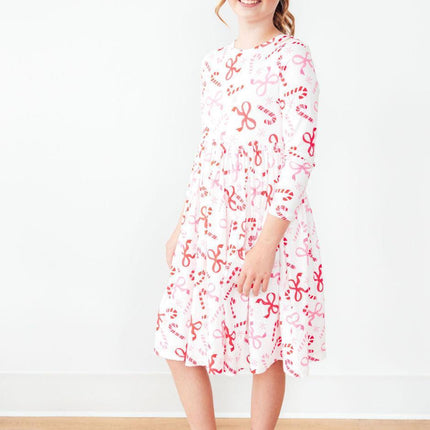 Candy Cane Lane L/S Pocket Twirl Dress