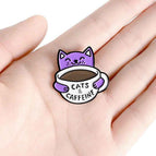 Caffeine Cat Pin