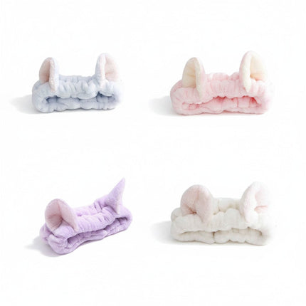 Cat Ears Spa Headbands — Set of 4