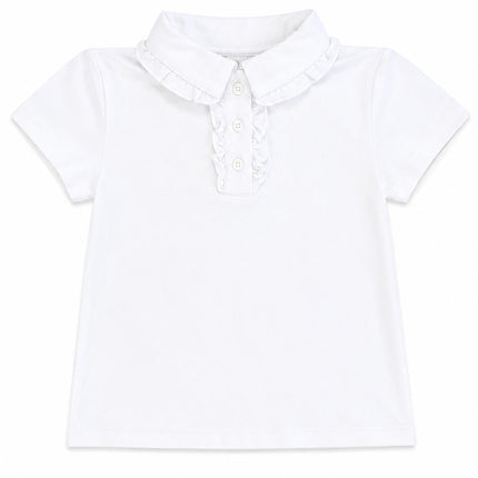 White S/S Ruffle Polo