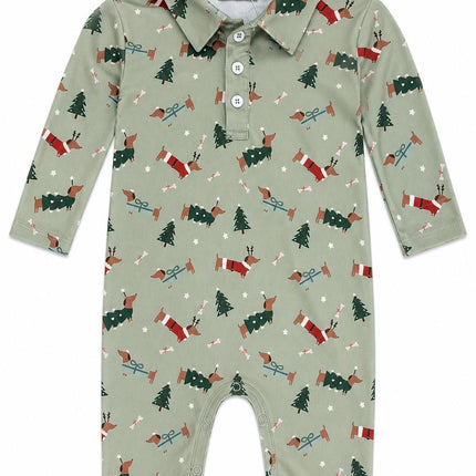 Dachshund Through the Snow L/S Polo One-Piece