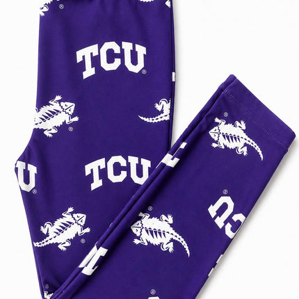 TCU Purple Frog Leggings