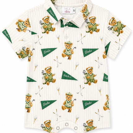 Golfing Bears Polo Shorty One-Piece
