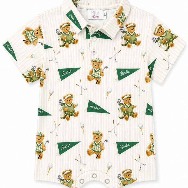 Golfing Bears Polo Shorty One-Piece