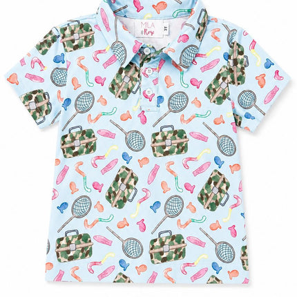 Boys Fishing Snacks S/S Polo