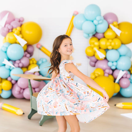 Class Act Flutter Sleeve Twirl Dress