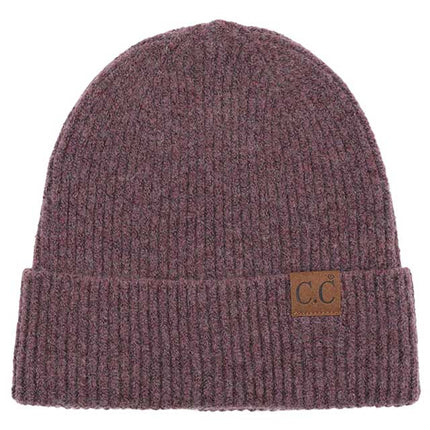 C.C Soft Recycled Fine Yarn Cuff Beanie Hats