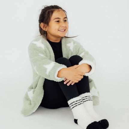Coconut/Black Sporty Cozy Socks
