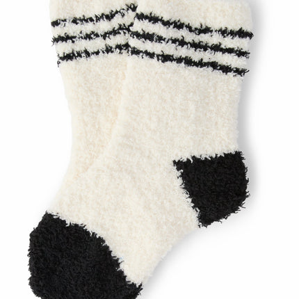 Coconut/Black Sporty Cozy Socks