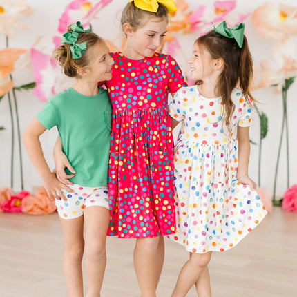 Colorful Dots Twirl Shorts
