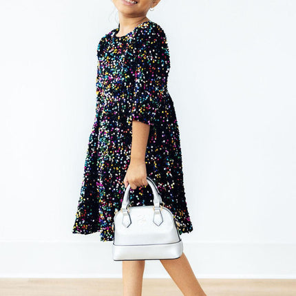 Confetti Velvet Sequin Dress