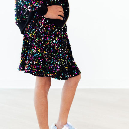 Confetti Velvet Sequin Twirl Skort