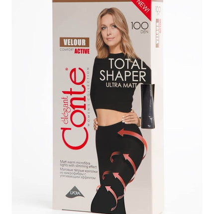 Conte Velour Active 100 Den - Microfibra Opaque Shaper Women's Tights (19С-123СП)